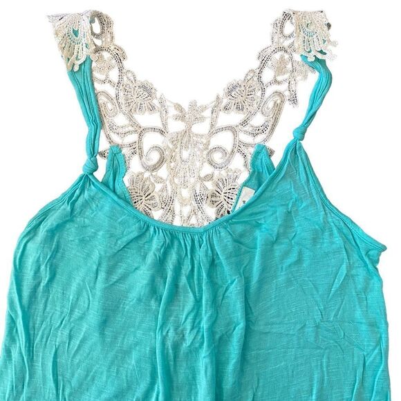 Touch Blue Tank full lace back Size Medium - Picture 2 of 11